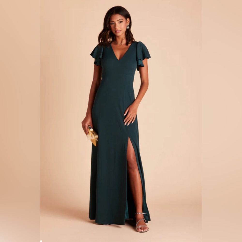 Birdy Grey Hannah Empire Chiffon Emerald Green Maxi Dress